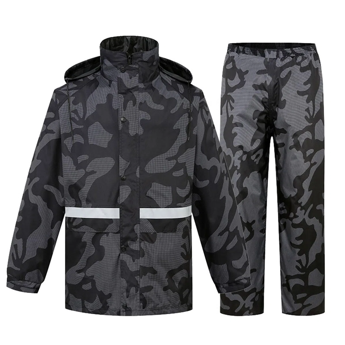 Genérico 2026 Chubasquero Trajes Impermeables de Dos Niveles para Hombres Chaqueta Impermeable con Pantalones Equipo Alta Visibilidad Amazon ES