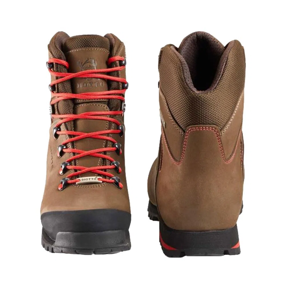 DIOTTO Botas de caza y trekking COLORADO, piel nobuck marrón, impermeables y transpirables