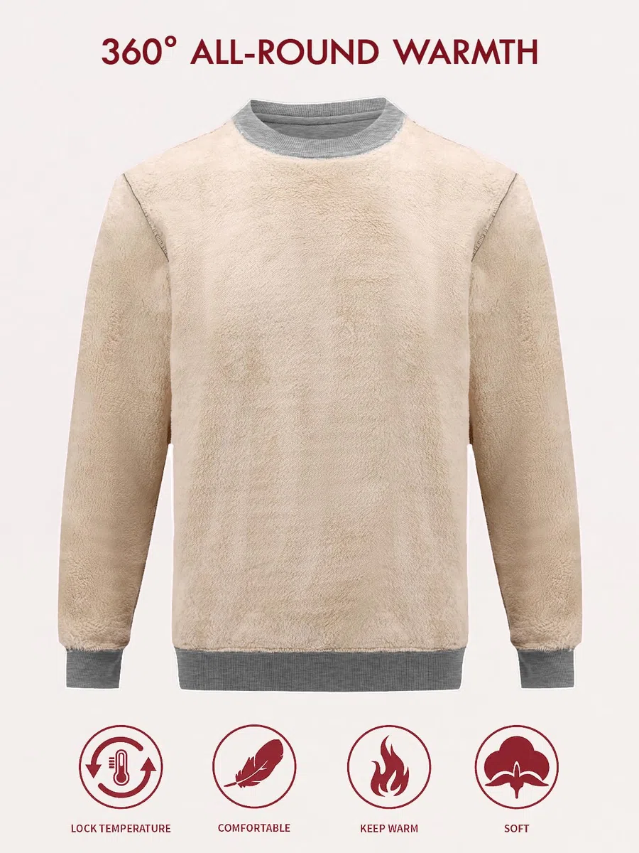 Tansozer Sudadera Hombre Invierno Polar Cálido Cuello