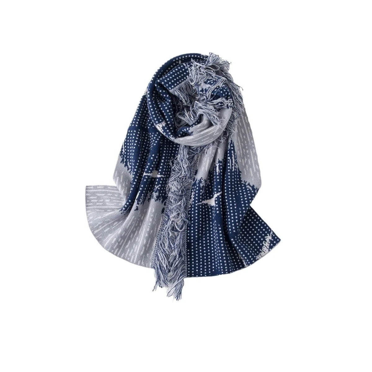 Bufanda de cachemira for mujer, cálida y agradable for la piel, punto, for otoño e invierno Chal de invierno