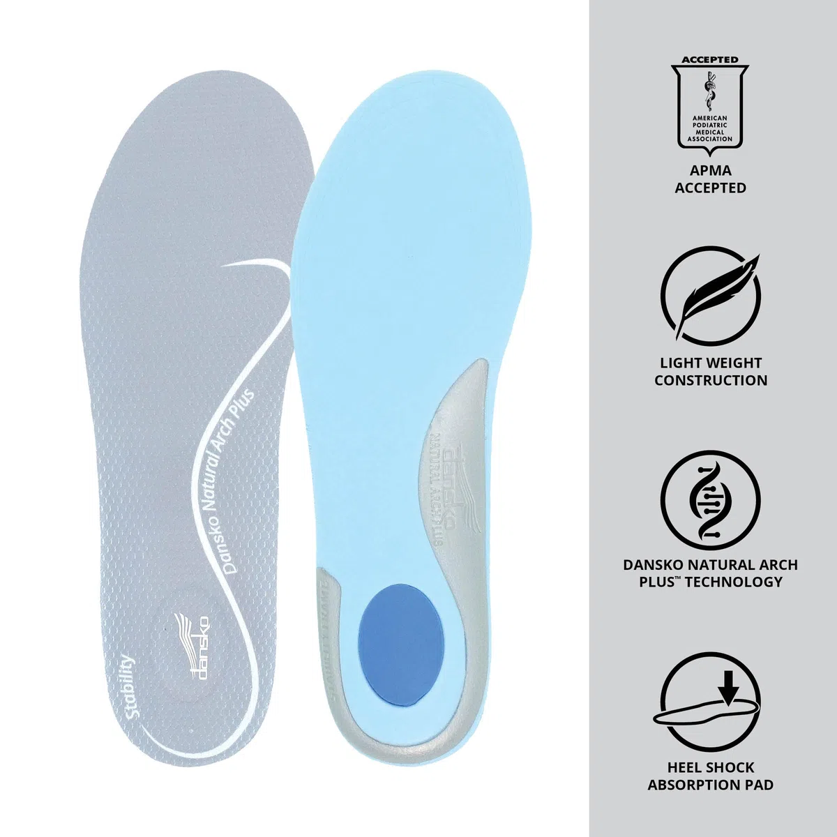 Dansko Plantilla activa recortable para todo el día con tecnología de arco natural Dansko – EVA ligera para flexibilidad y suavidad, estabilizador de arco para apoyo durante todo el día, mediano
