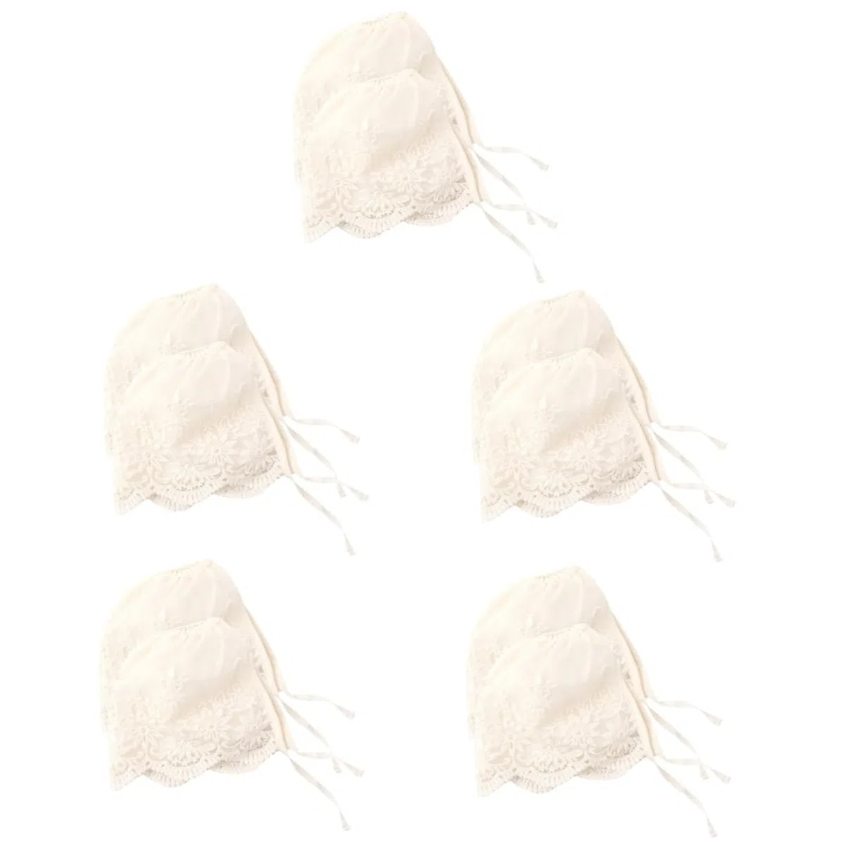 5 Series Sombrero De Sol para Recién con Lazo De Encaje Gorro para Bebés Protección UV para Ceremonias Y Uso Diario 2 Piezas X 5