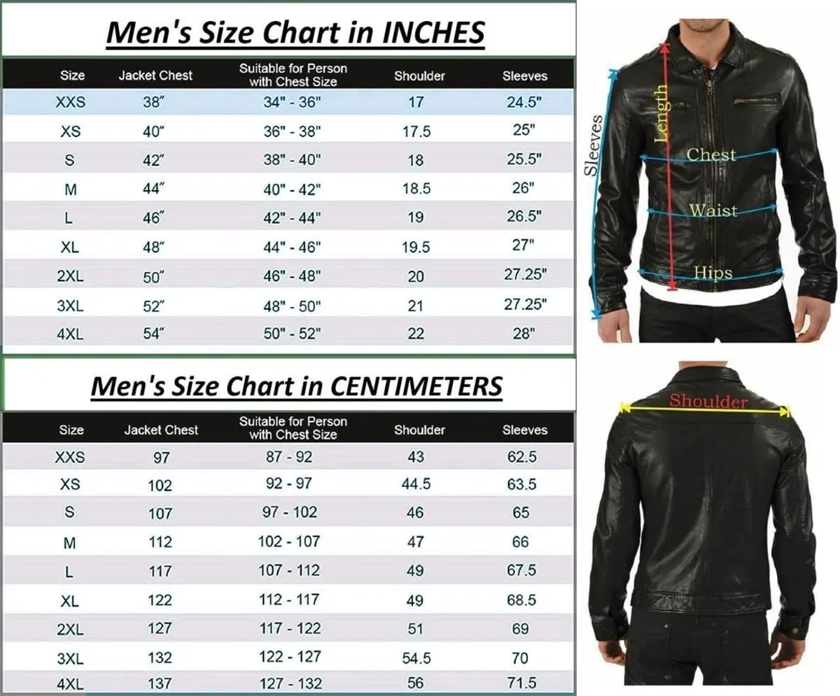 Chaqueta clásica de cuero para hombre con cintura con cinturón y bolsillos con solapa de contraste