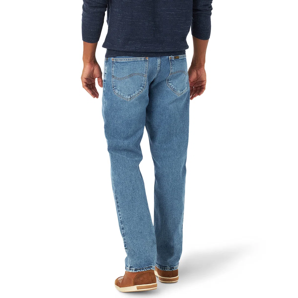 Lee Legendary Pantalones Vaqueros para Hombre, Corte Holgado y Rectos, Azul Verdadero, 42W x 34L