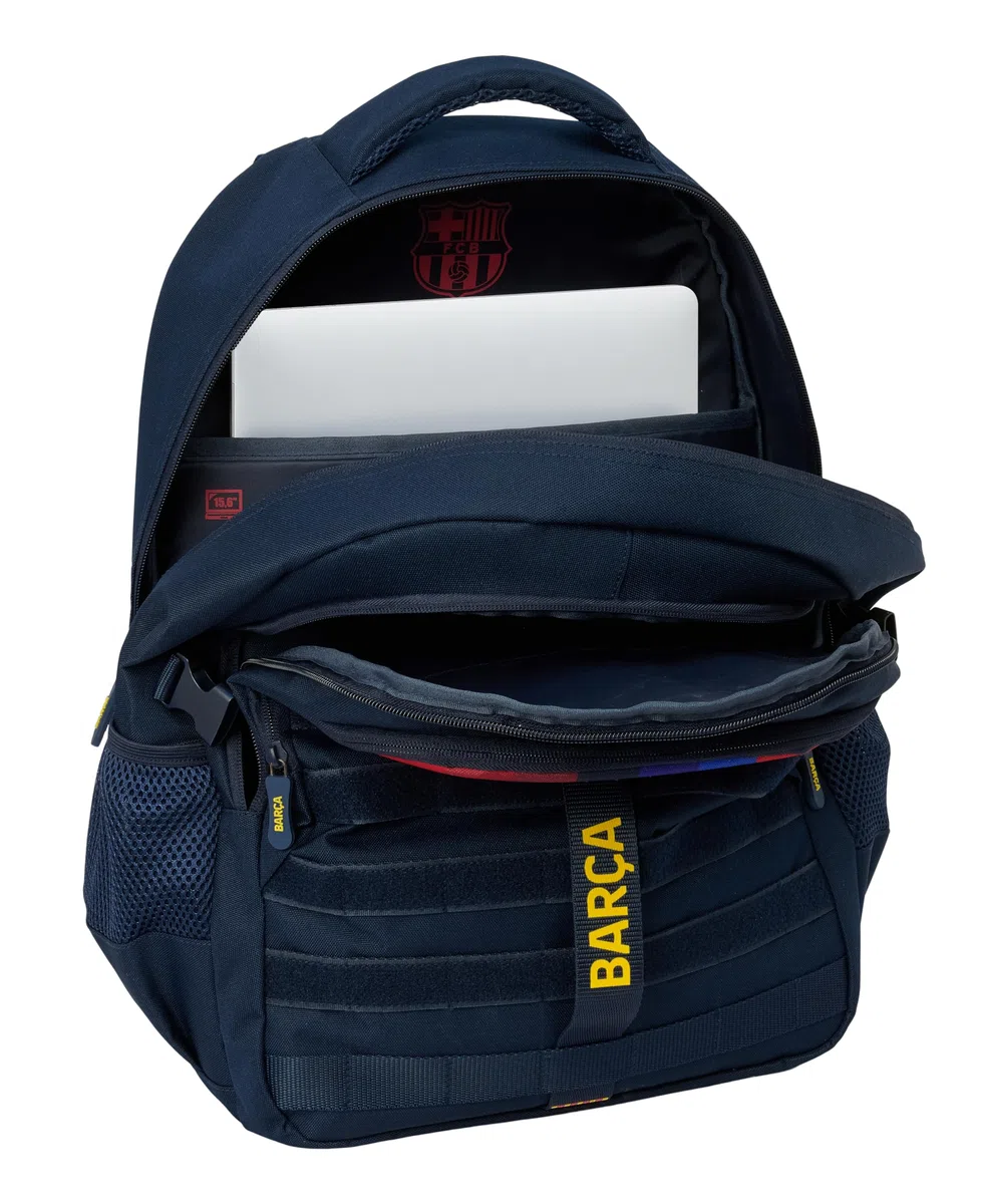 Safta F.C. BARCELONA 1ª EQUIPACIÓN 26/27 - Mochila Cross Doble, para Uso Diario, Ideal para Niños de Diferentes Edades, Cómoda y Versátil, Calidad y Resistencia, 34x15x46 cm