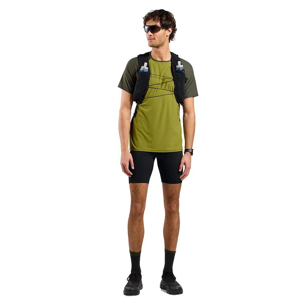 Odlo X-ALP Trail Camiseta de Running Hombres Verde - Guacamole - Deep Depths XL
