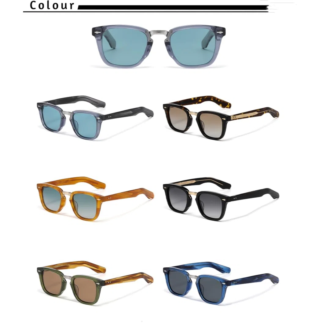 Gafas de sol polarizadas para hombre con montura de acetato y gafas de sol de lujo para mujer con protección UV400.