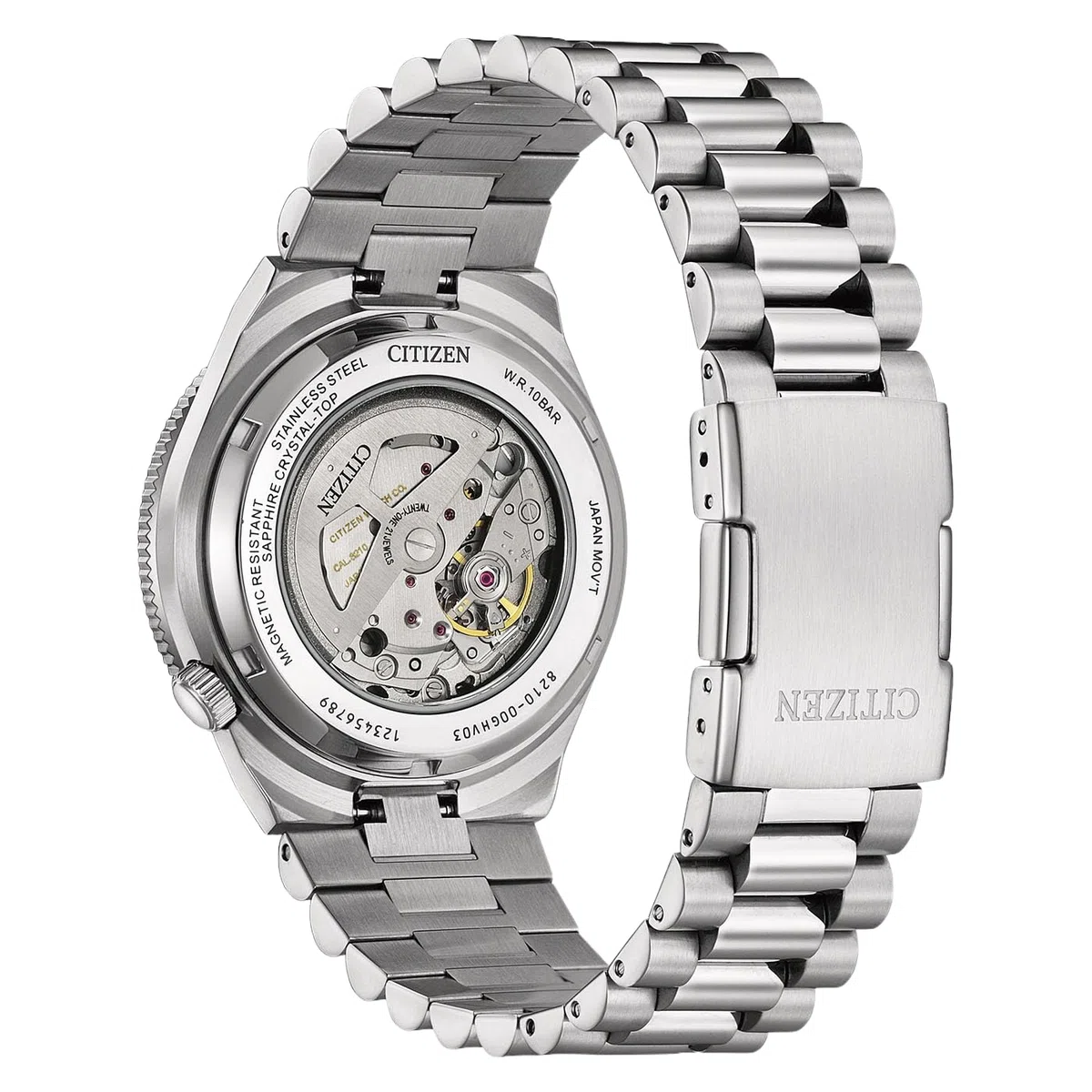 Citizen Tsuyosa Shore - Reloj automático para Hombre con Correa de Acero Inoxidable y Cristal de Zafiro, 10 ATM
