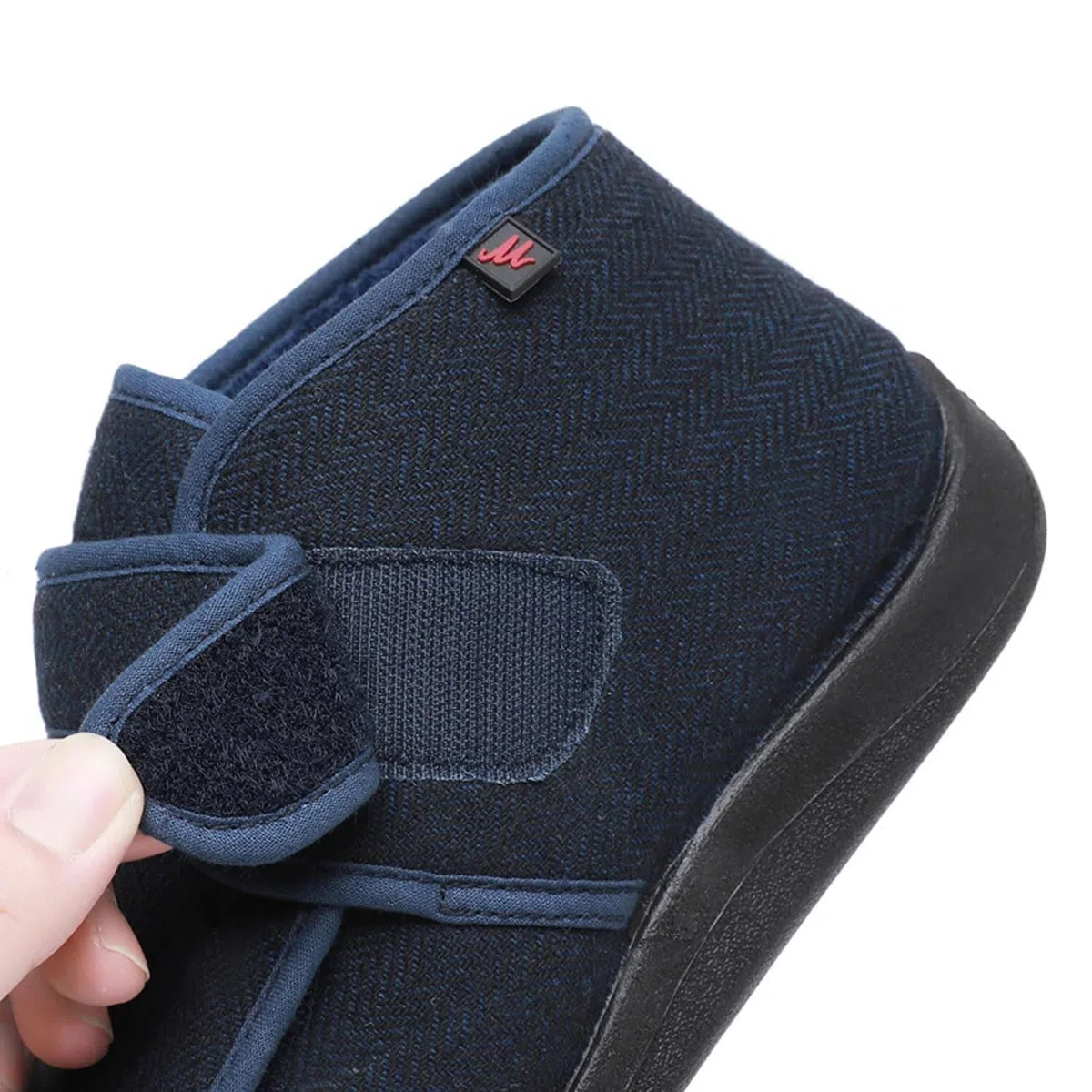 Zapatos Ortopédicos Extra Anchos Talla 40 | Forro felpa cálido, suela antideslizante, velcro. Ideal diabéticos/pies hinchados. Int/ext. Regalo.