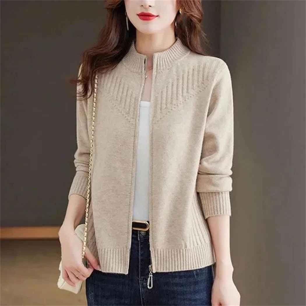Chaqueta de punto corto para mujer, ajuste holgado, ligera, ropa de abrigo
