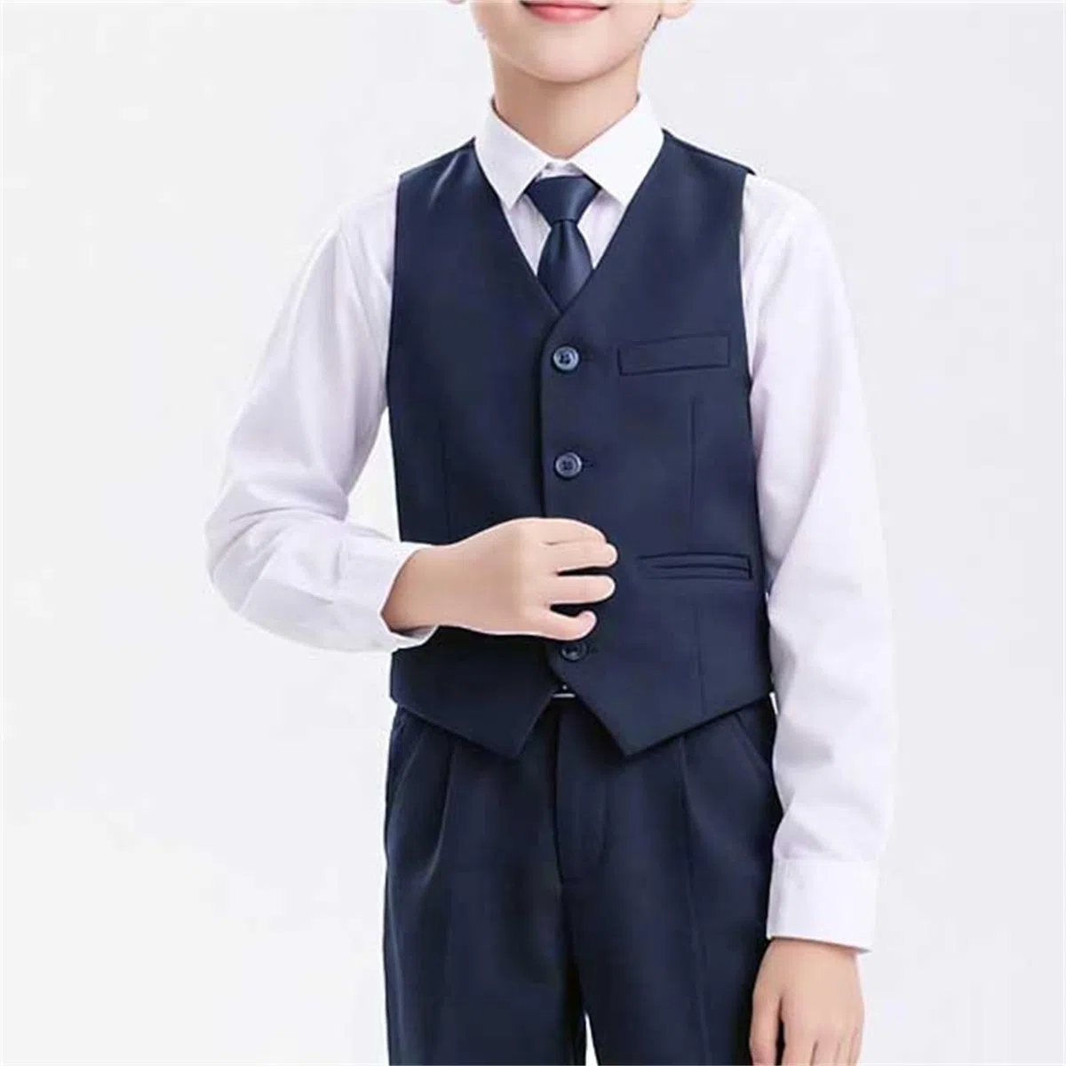 2026 Traje de niño Slim Fit Ring Tirantes, Traje de boda de 3 piezas, chaqueta Tuxedo, chaleco, ropa festiva, traje de esmoquin para niños, ajuste estrecho con chaleco blazer, 4-17 años