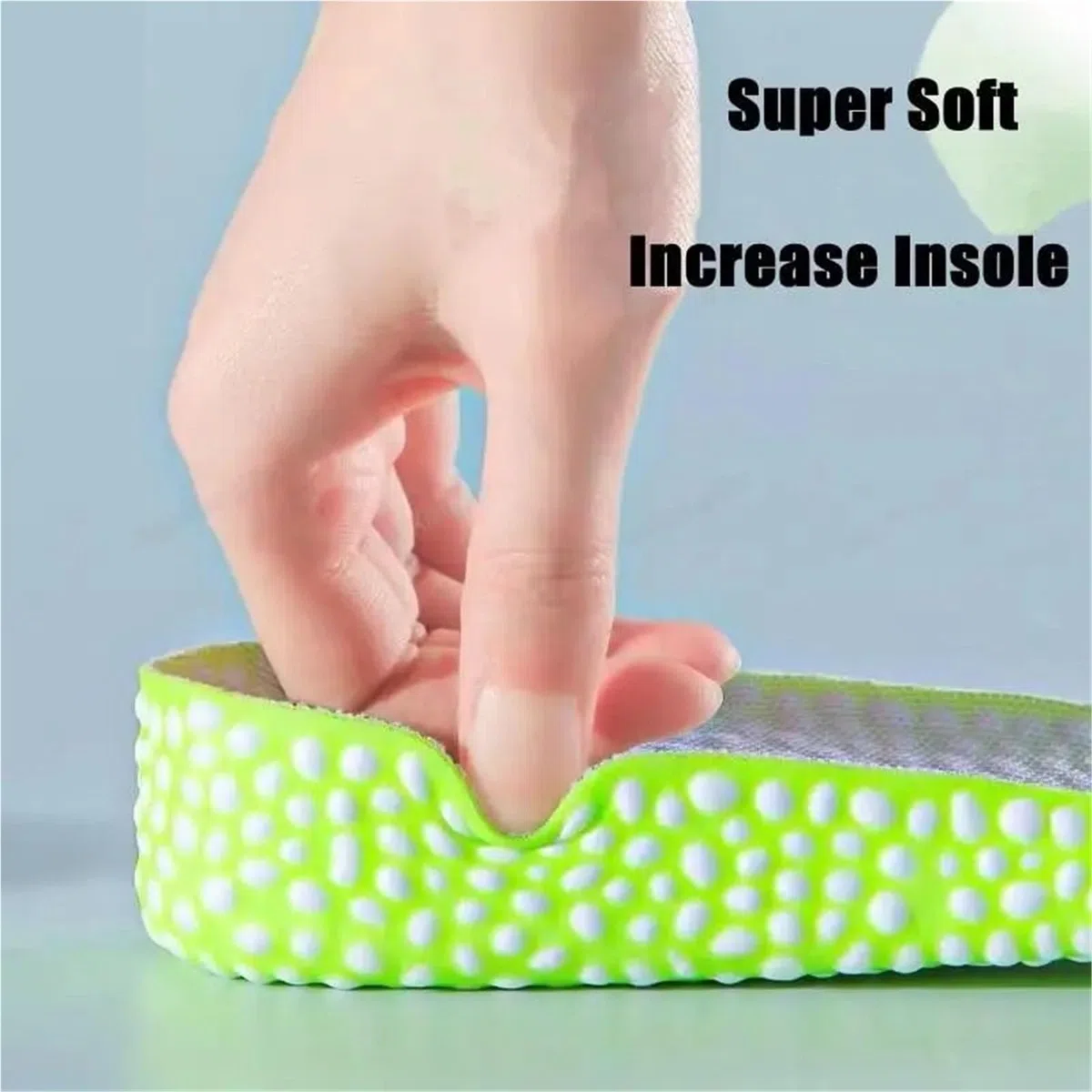 Plantillas Altura Hombre Plantillas Suaves For Zapatos De Hombre Y Mujer, For Aumentar La Altura, Cómodas For Correr, Deportivas, 1,5 A 3, Cm(2.5CM-Green,EU35-36)