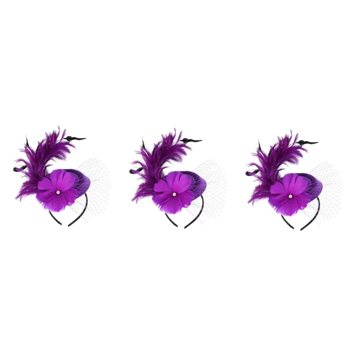 SHERCHPRY 1 sombrero de niña de flores para boda, novia, mini sombrero de copa para mujer, mini sombrero con clip para el cabello