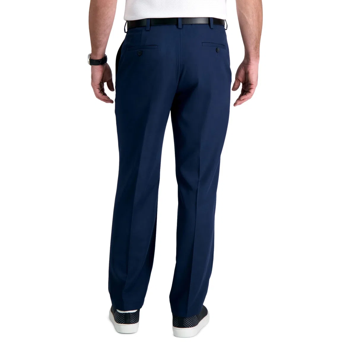 Haggar Cool 18 Pro Classic Fit Flat Front Pant-Regular Y Big & Tall - Pantalones Hombre