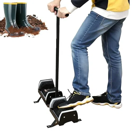 Cepillo rascador de botas de exterior, limpiador de botas de fútbol resistente, base estable, cerdas rígidas de doble cara, herramienta de eliminación de barro, herramienta de limpieza de barro para