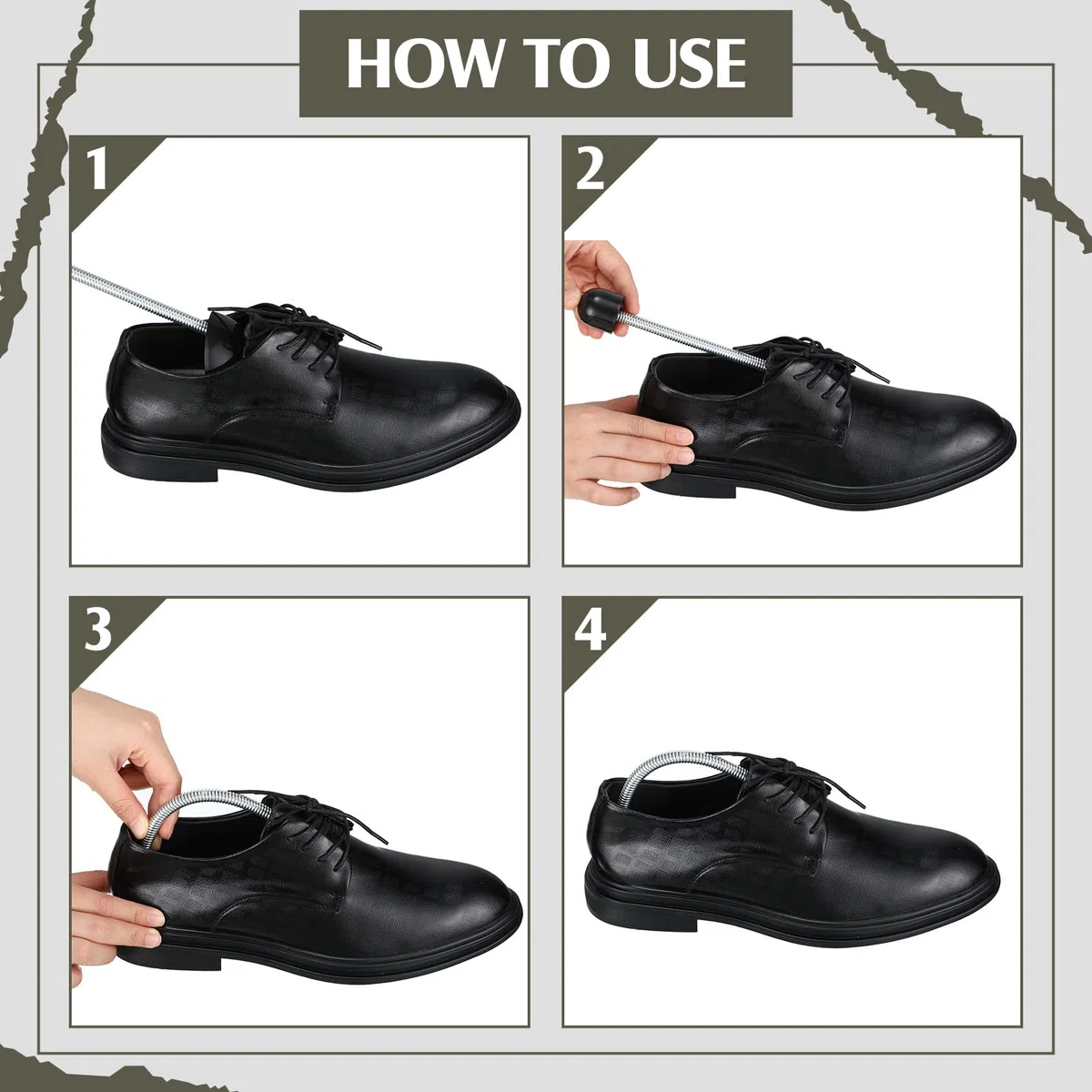 Barydat 50 pares de zapatos de plástico para zapatos, moldeadores prácticos y ajustables, soporte para botas para hombres