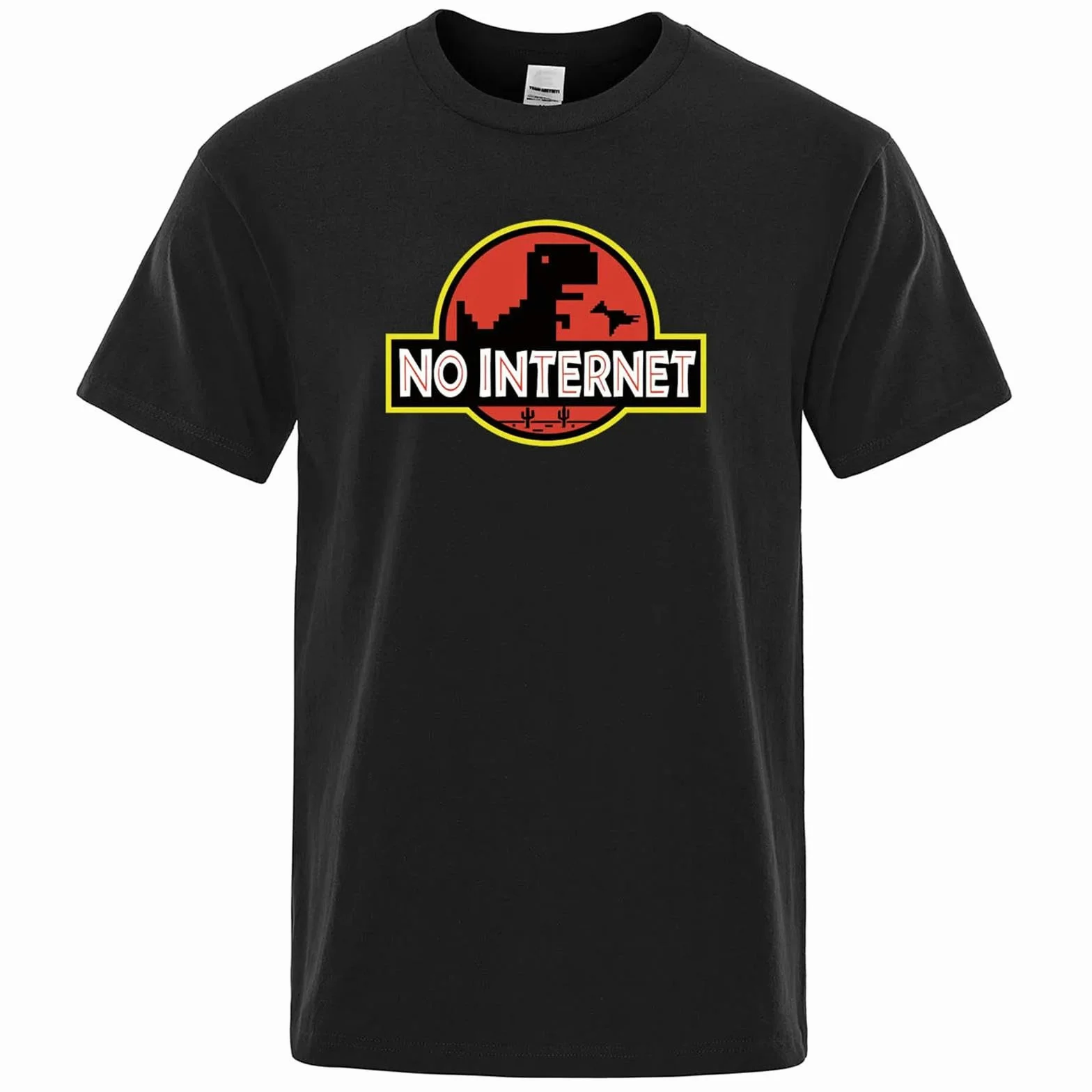 Camisetas Manga Corta Hombre Camiseta con Impresión De Dinosaurios Divertida para Hombres Casual Verano Suelta Hombres-Vino Rojo-s