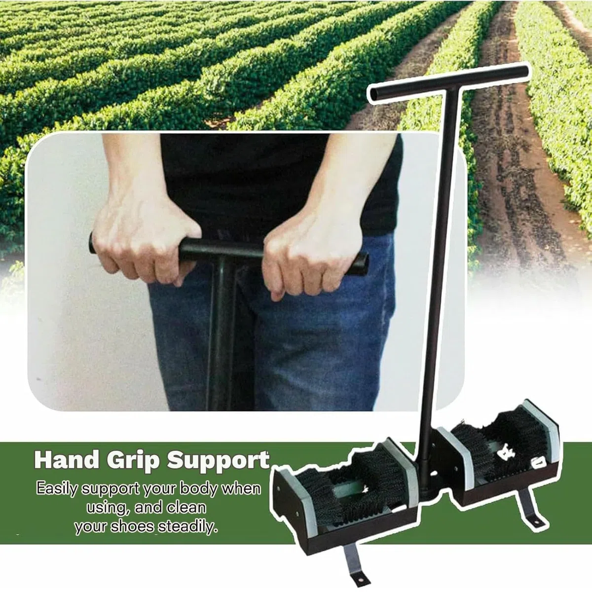 Cepillo limpiador de botas, cerdas rígidas de doble cara para una eliminación eficiente del barro, ideal para botas de lluvia, senderismo y botas de fútbol, perfecto para granjas y jardines