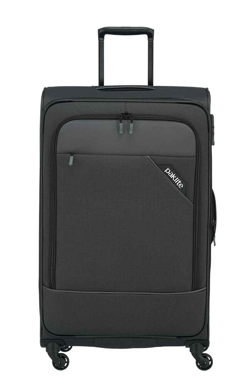 paklite Maleta de Viaje de 4 Ruedas, Carro Soft Shell Grande, Ampliable, Derby, Elegante Carrito con Pliegue de expansión, Cierre TSA, 77 cm, 102-115 litros