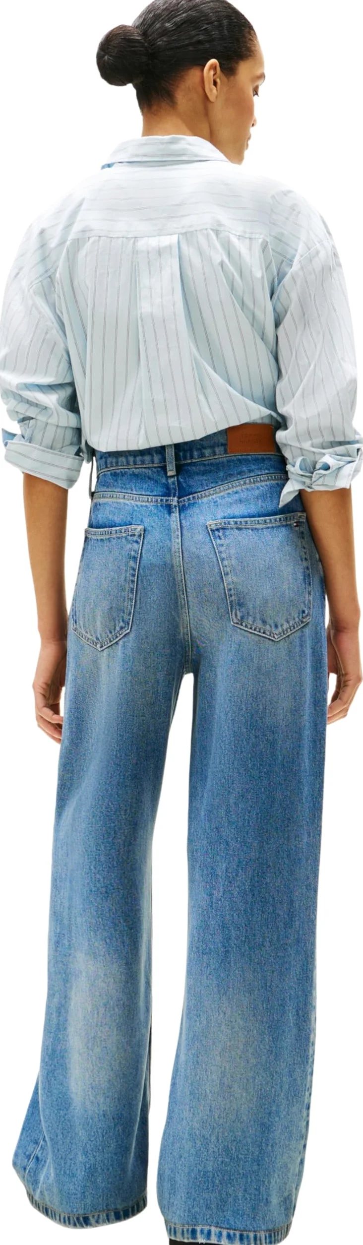 Tommy Hilfiger Vaqueros Mujer Lana Wide Leg Talle Alto