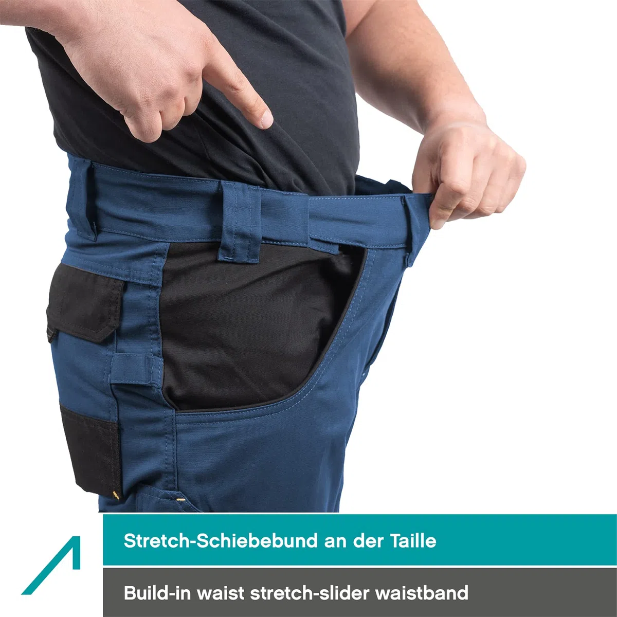ACE Genesis Pro Pantalones de Trabajo Largos para Hombre - Pantalones Cargo de Trabajo para Hombre - Cintura elástica y Bolsillos en Las Rodillas