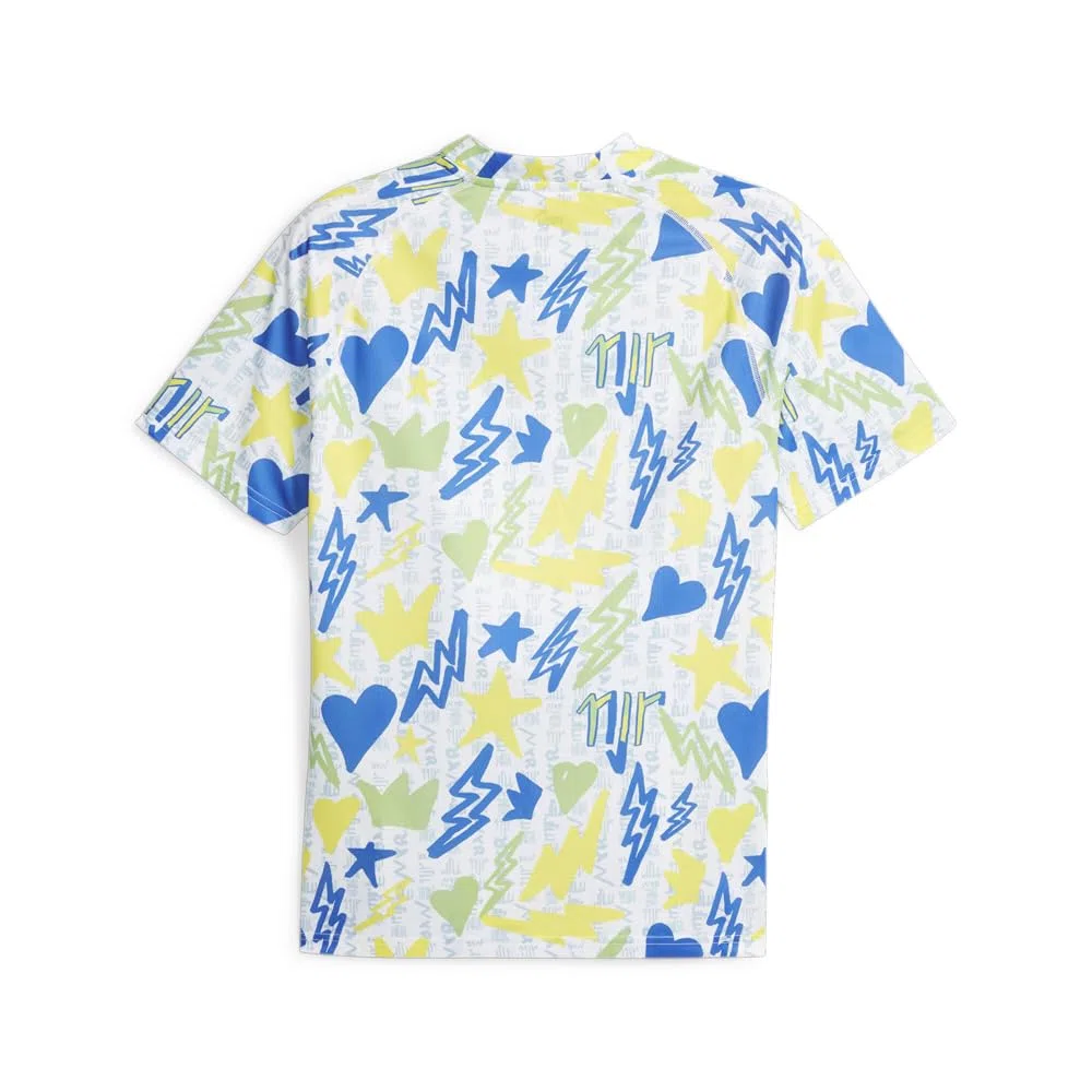 Puma Camiseta de fútbol Neymar Jr Ins. para hombre, material 100% reciclado, ajuste regular, estampado gráfico completo