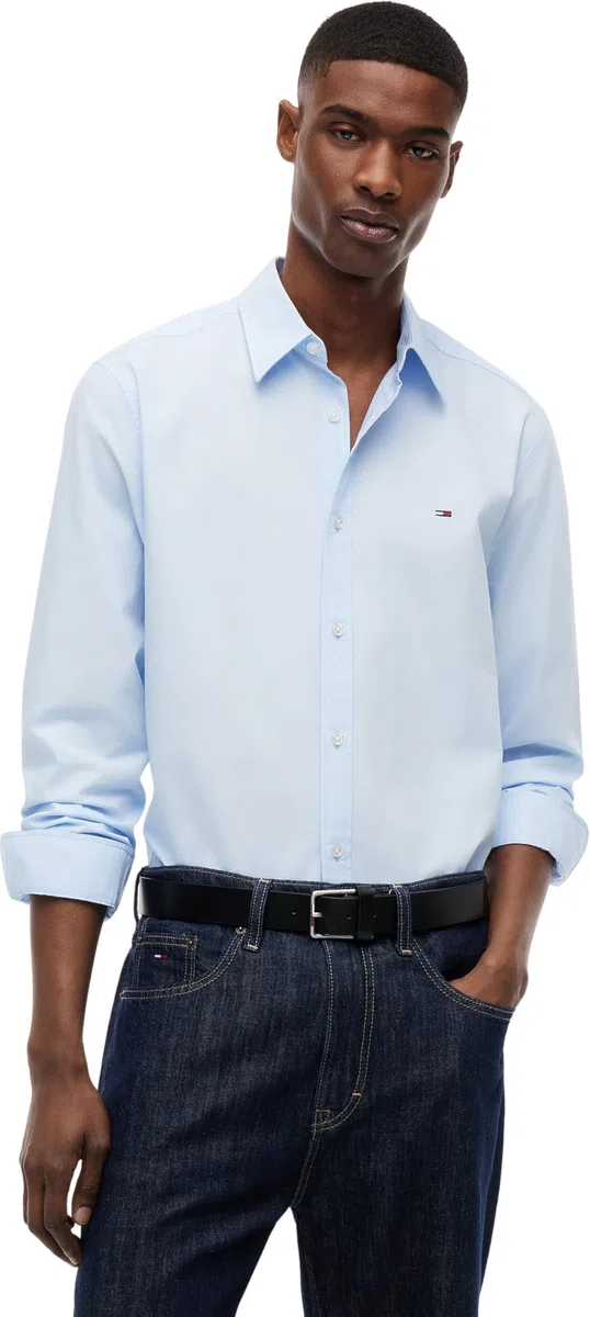 Tommy Jeans TJM Reg Poplin Shirt Dm0dm22026 Camisa L/S Hombre (Pack de 1)