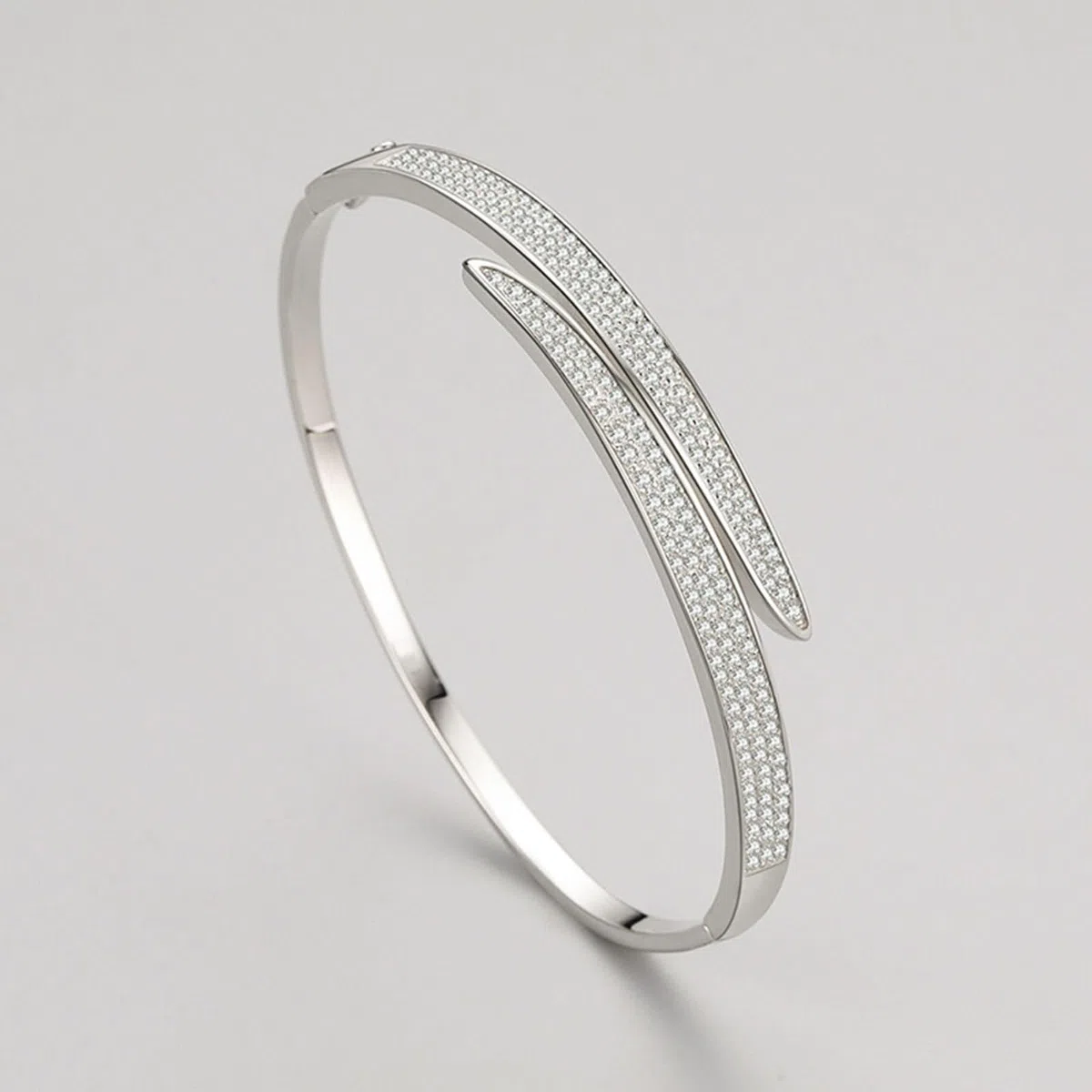 Pulsera de Oro Blanco Mujer 9 K / 14 K / 18 K, Redondo con Diamante Creado, Cadena Extensible 16 CM + 5 CM, Pulsera Ajustable Mujer Plata