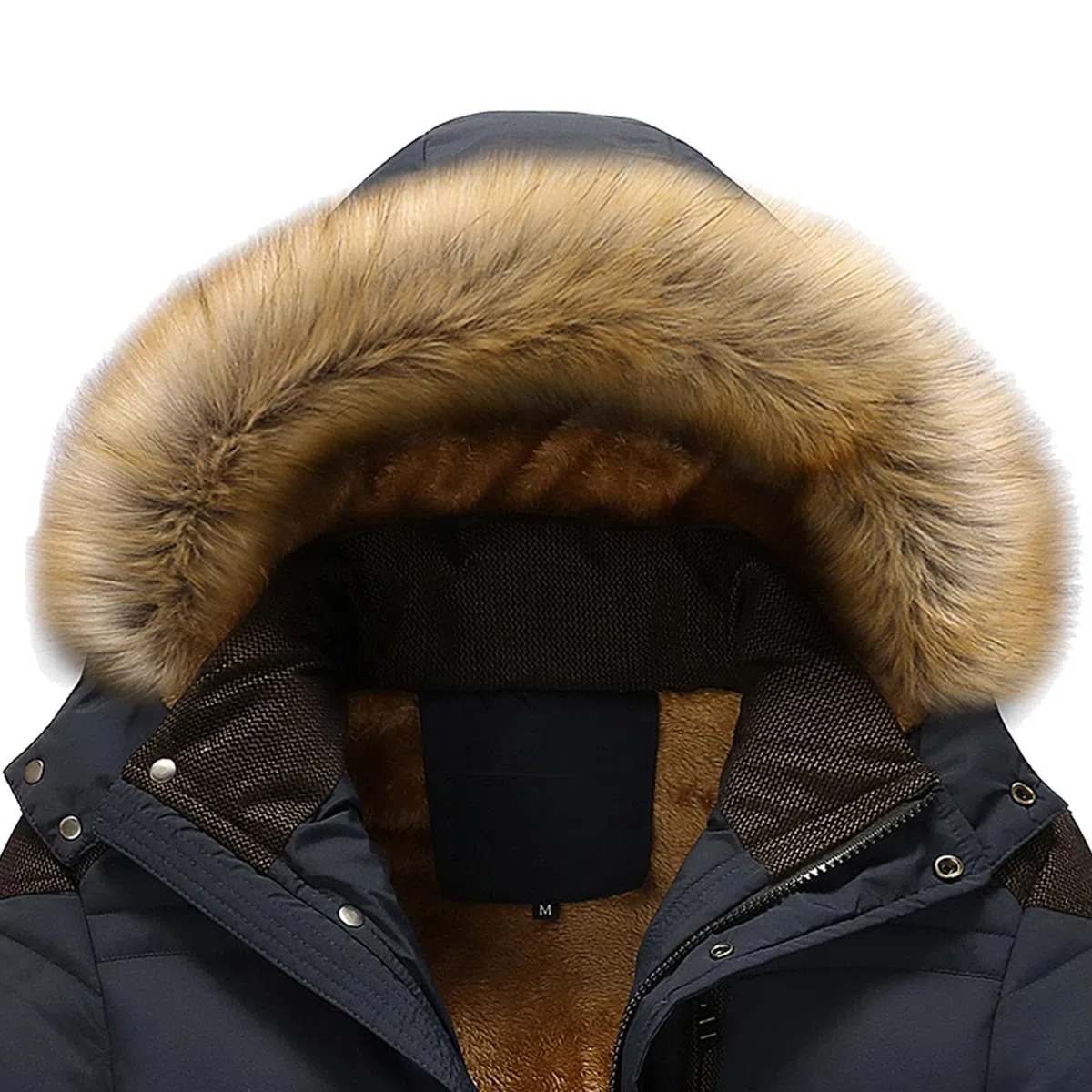 amropi Abrigo para Hombre Parka Forro Polar Chaqueta con Capucha Invierno Cálida Cazadora