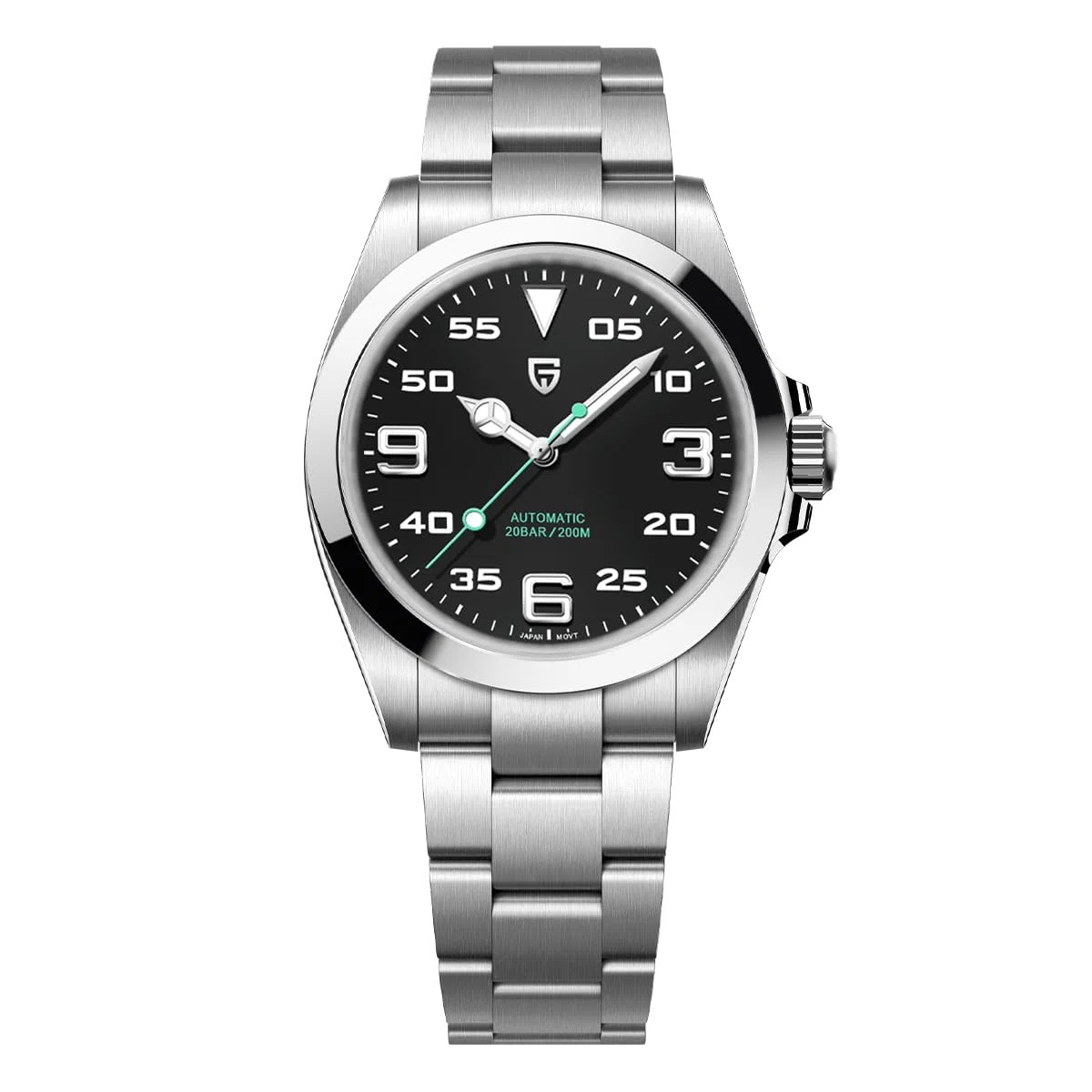Pagani Design Relojes para Hombre Movimiento mecánico japonés automático NH35 Resistencia al Agua 200 Metros Pulsera de Acero Inoxidable japonés Resistente a los arañazos Cristal Mineral
