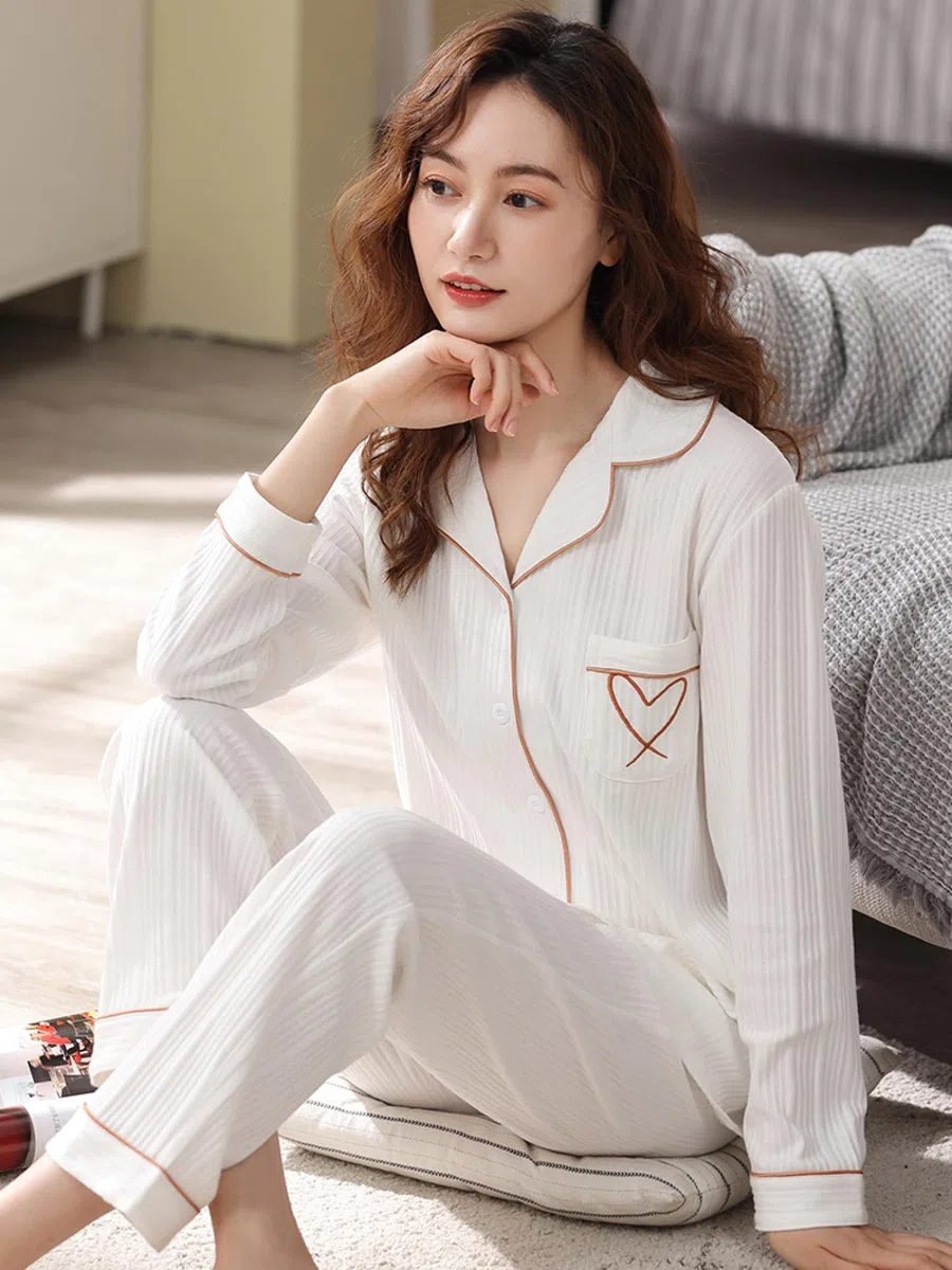 Un Pijama Cómodo Pijama Mujer De Pijamas Hombre Conjunto De Pijamas De Algodón Puro, 2 Uds, Ropa De Dormir para Mujer, Ropa De Ho