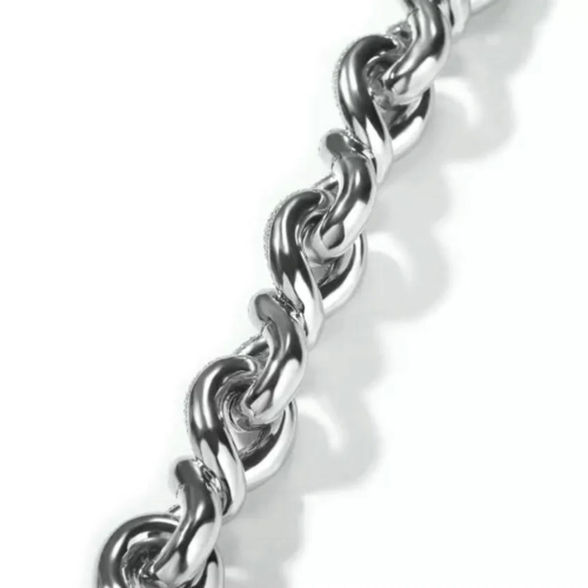 Pulsera de Cadena Cubana Pesada de 20 mm con circonita 5A, Estilo Hip Hop, joyería de Rap, 9 Pulgadas, Color Plata
