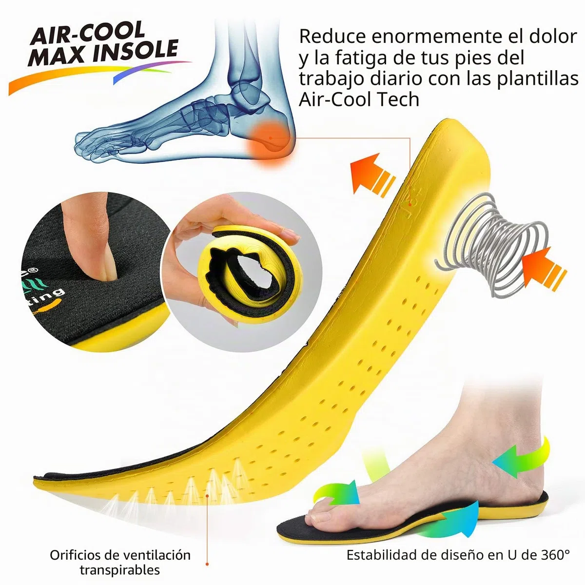 Safetoe Zapatos de Seguridad para Hombres y Mujeres, L-7328GN Botas de Seguridad de Tipo Cuero Transpirable, Puntera de Material Compuesto Sin Metal Ligero Calzado, Zapatillas para Plantilla