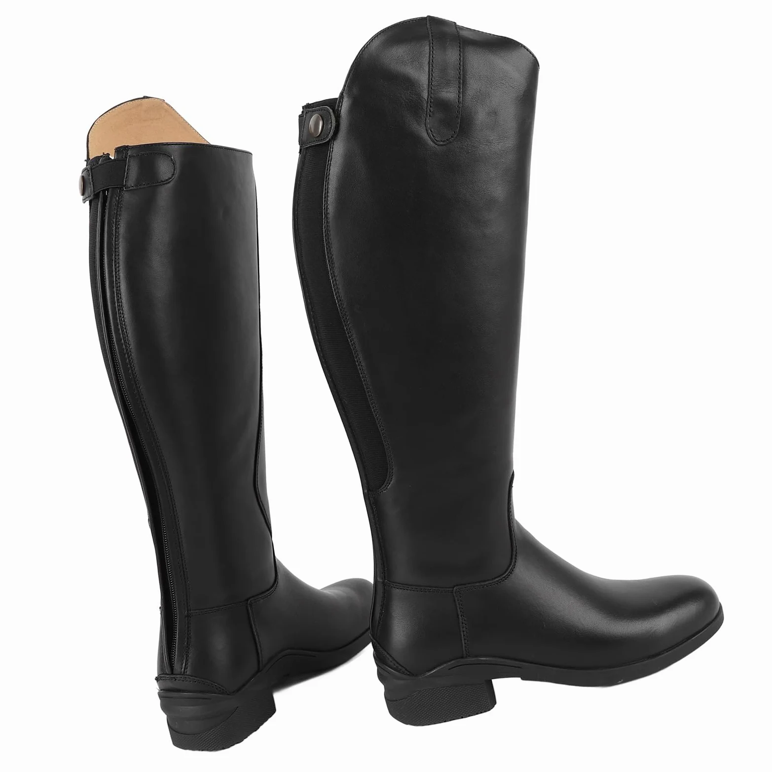 Botas Ecuestres Botas Altas Hasta La Rodilla De Equitación De Entrenamiento Ecuestre Unisex con Cremallera Trasera Piel EVA Talla 42 para Uso Diario (Talla 43) (42)