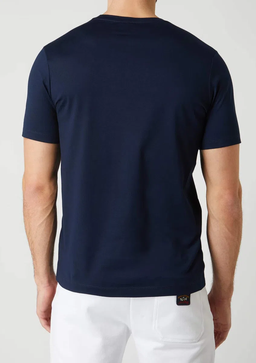 PAUL & SHARK 9849AD Maglia uomo Blue Cotton t-Shirts Men