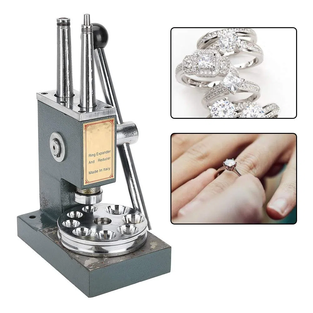 Plyndbract Herramienta de ajuste de tamaño con varilla doble, reductor y ampliador para anillos, ideal para uso doméstico y ahorro de dinero