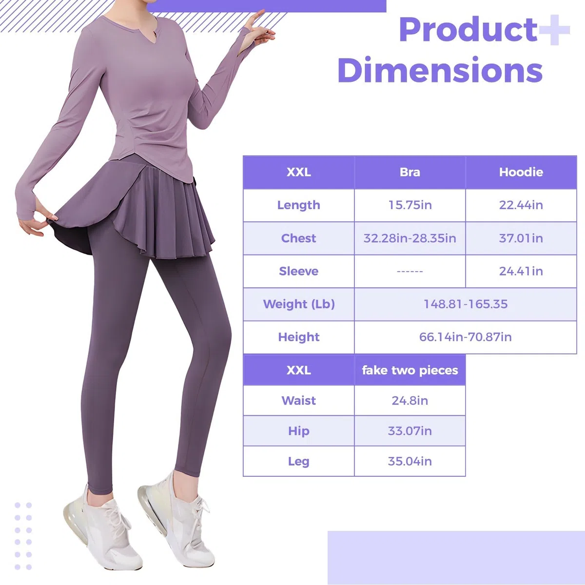 Conjunto de entrenamiento de pilates para mujer, traje de yoga de cuatro piezas, talla XXL para 135-150, chaqueta, brasier deportivo, camiseta de manga larga, tela elástica transpirable