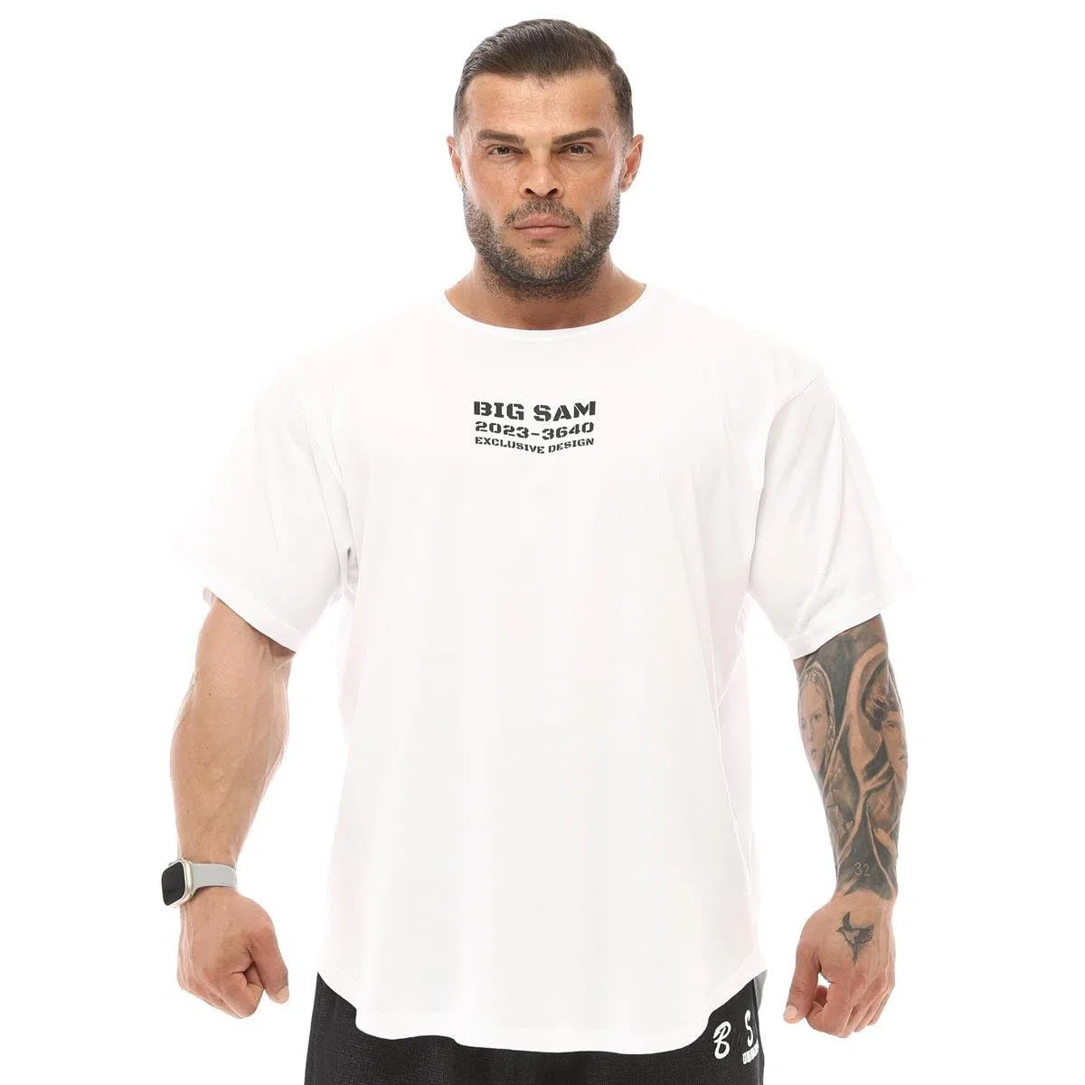 Camiseta de gran tamaño para hombre, tela fina, 100 % algodón, camiseta de gimnasio