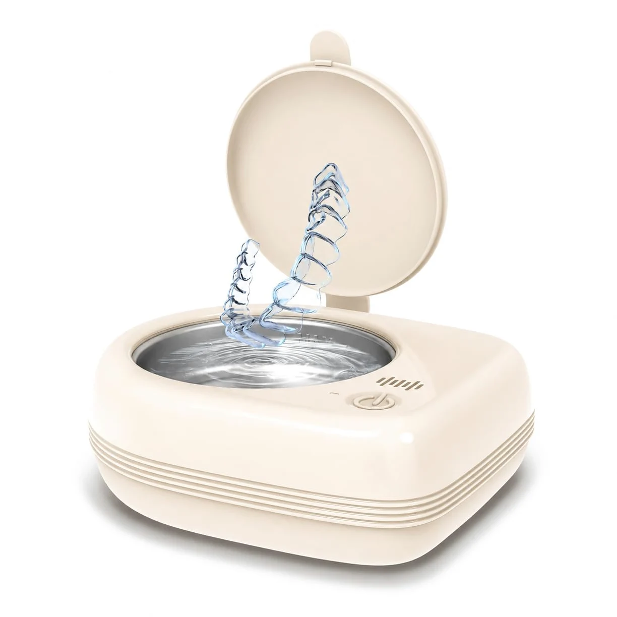 Limpiador ultrasónico de joyas, 50 KHz, 14 onzas, máquina limpiadora ultrasónica profesional con 4 modos de temporizador, tanque de acero inoxidable 304 para joyas, anteojos, anillos, monedas