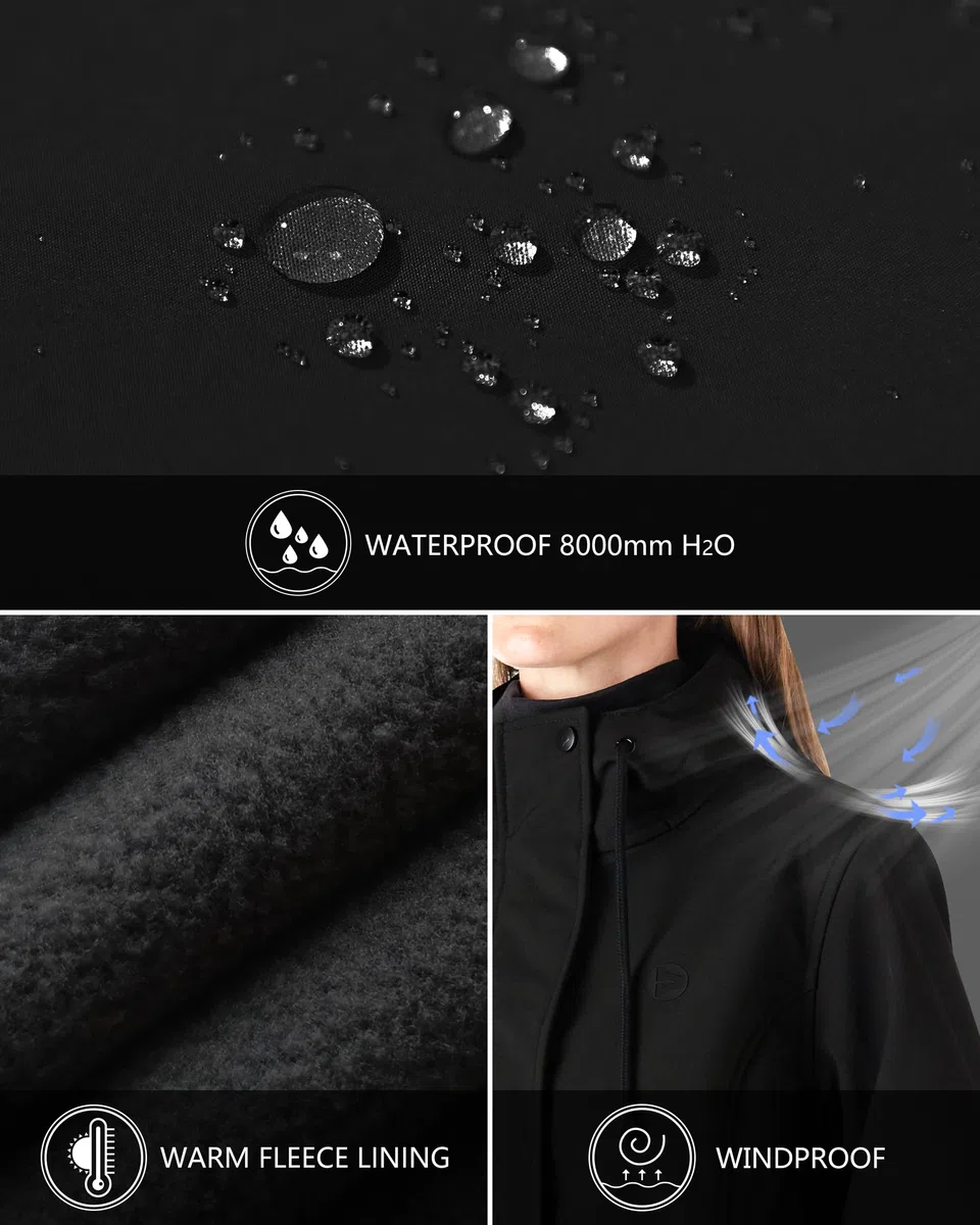 Outdoor Ventures Chaqueta acolchada ligera con cremallera completa para mujer con capucha, abrigo de invierno acolchado