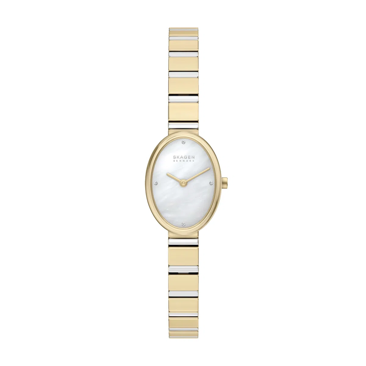 Skagen Anita Oval Reloj para Mujer de Acero Inoxidable Color Dorado de 20MM, SKW3183