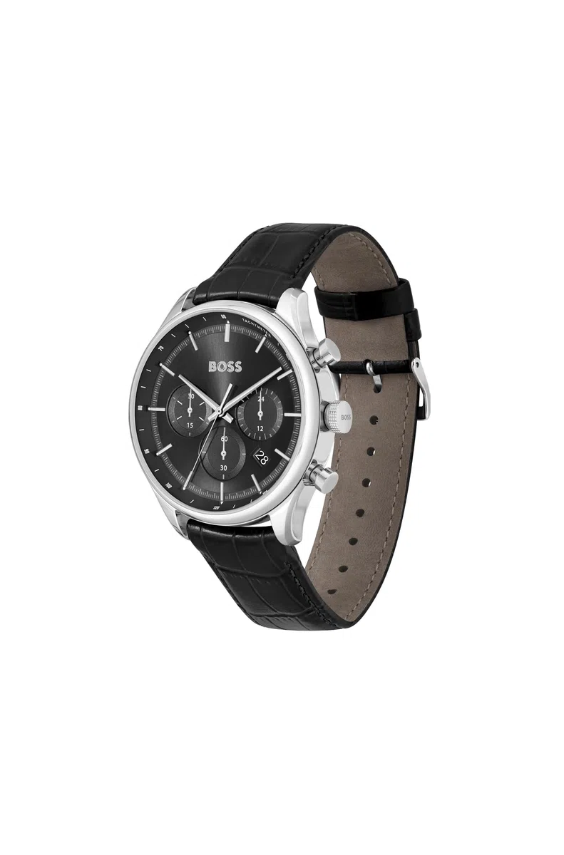 BOSS Reloj Cronógrafo de Cuarzo para Hombre Colleción Gregor con Correa en Piel o Acero Inoxidable