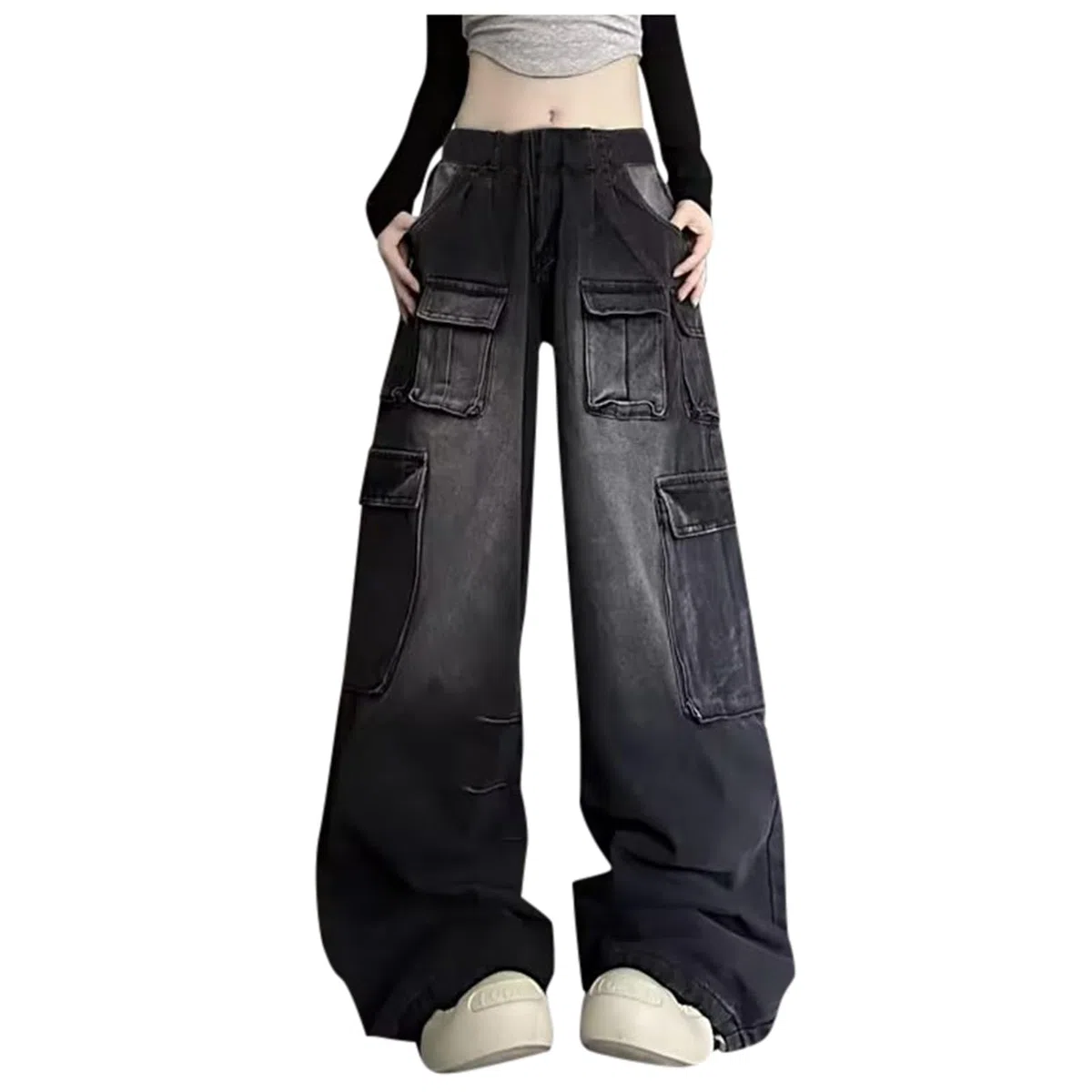 Vaqueros Anchos Mujer Pantalones Pantalón Tallas Grandes Tejanos Rectos Elasticos Jeans Ropa Invierno Casual Primavera Ligero Baggy