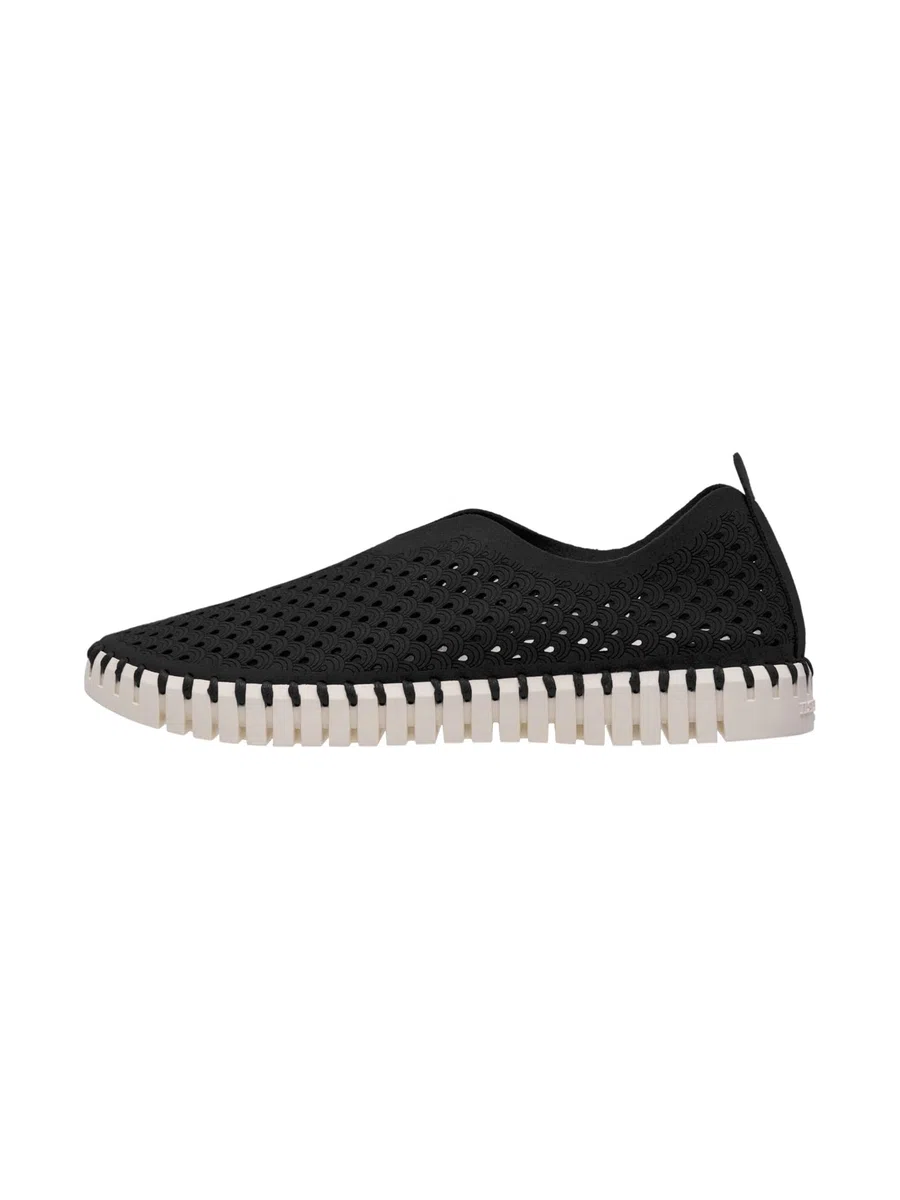 Ilse Jacobsen HORNBÆK | Zapatos Planos para Mujer | Zapatilla con Material de Microfibra reciclada y Suela de Caucho Natural Antideslizante | Tulip3275 | Ligero, Transpirable y ecológico | Black | 38
