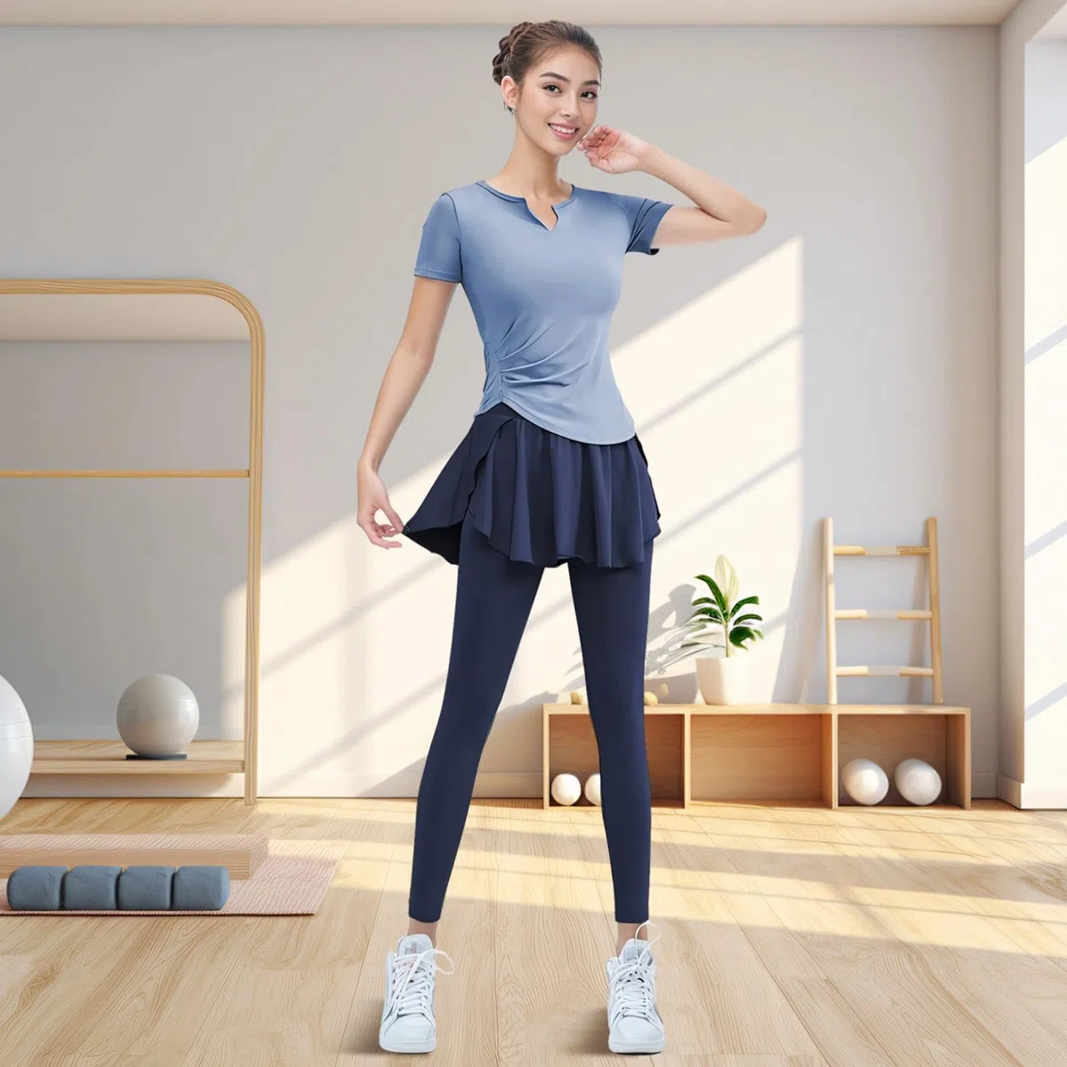 Conjunto de ropa deportiva para mujer, conjunto de ropa de yoga de 5 piezas, conjuntos de entrenamiento de manga larga para mujer, tela transpirable que absorbe la humedad, chaqueta, parte superior