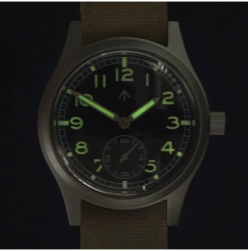 MWC 1940s/50s Dirty Dozen Automático Acero Negro Tela Militar Reloj Hombre