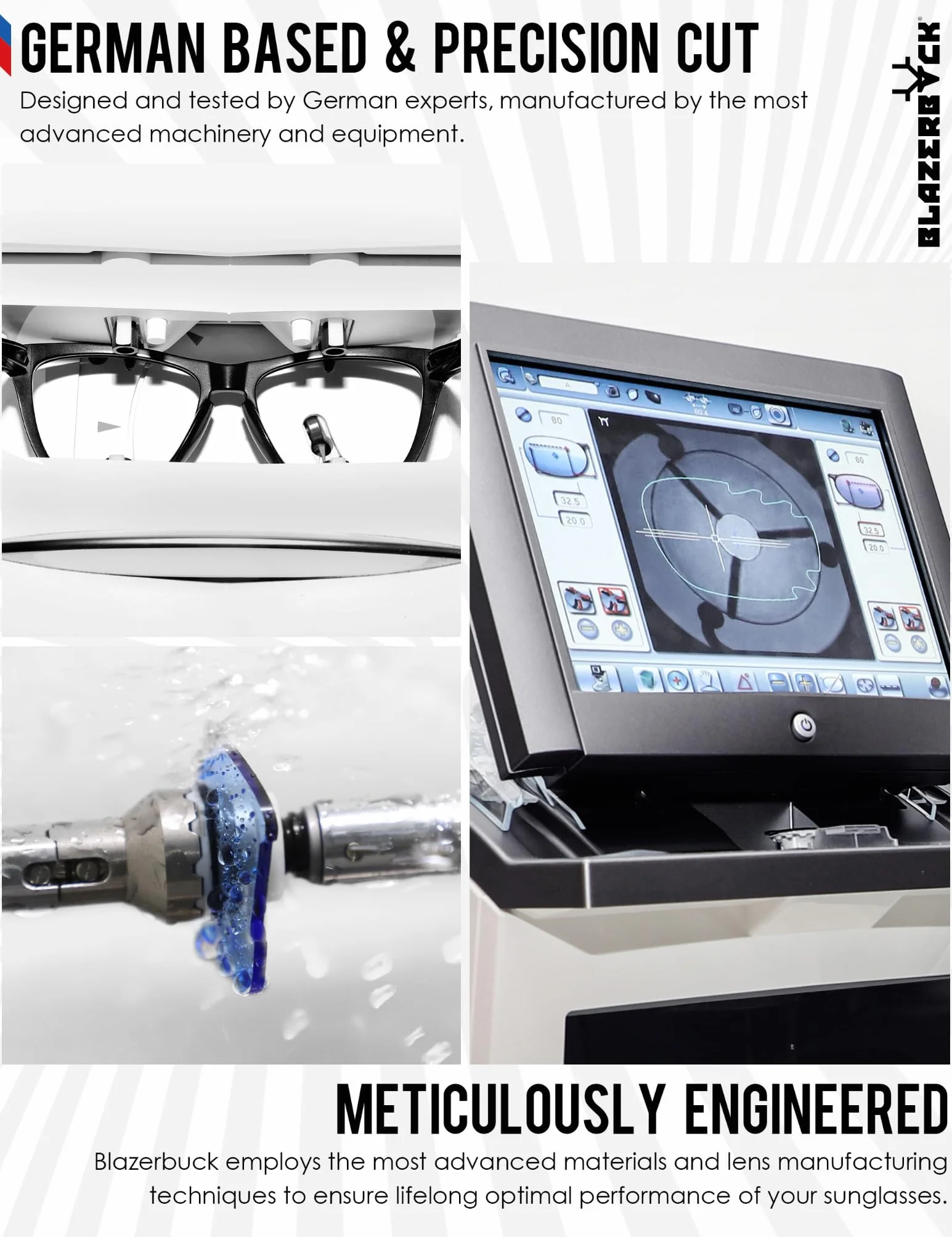 BLAZERBUCK Lentes de repuesto de policarbonato para gafas de sol BOSE Tempo - Negro transparente fotocrómico