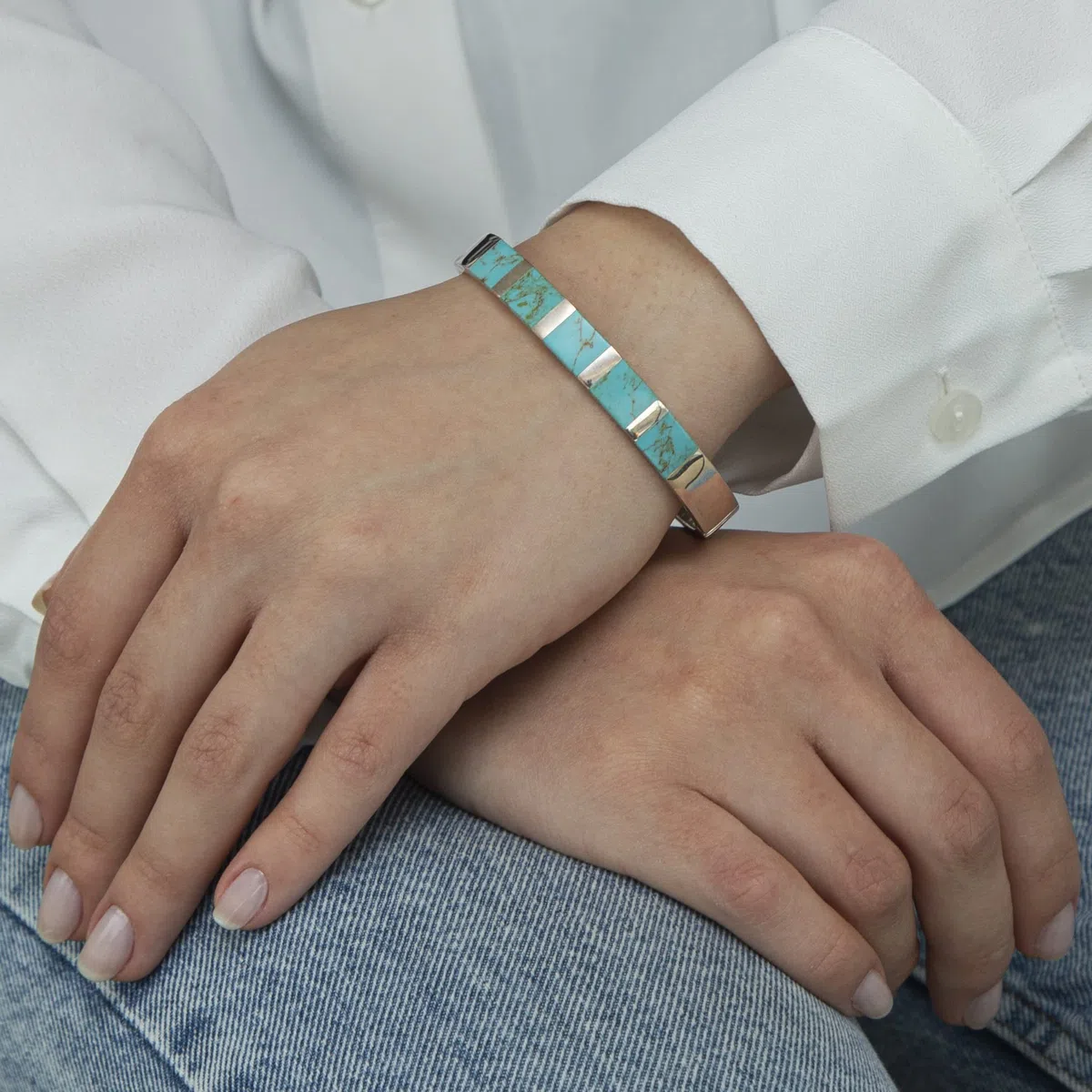 Tuscany Silver 8.35.1766 Pulsera de plata de ley (925/1000), con turquesa de mujer