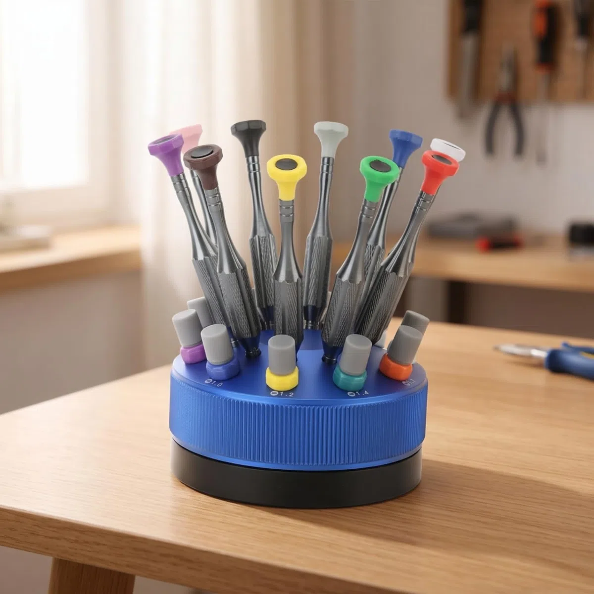 10 Pieces Kit Reparación Relojes Organizador Cilíndrico stornillador Micro Portátil Herramienta para Relojeros