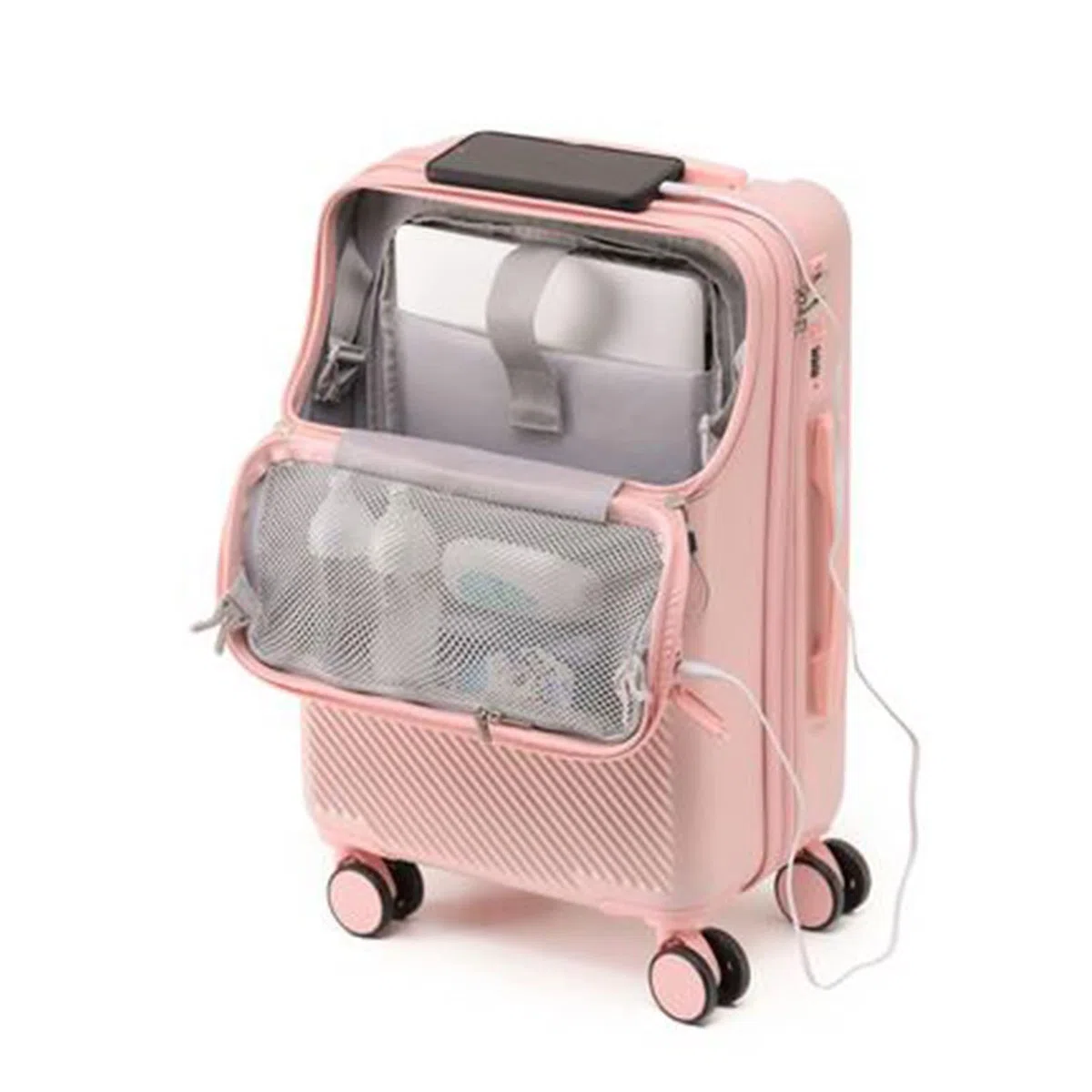 Equipaje de Mano, Bolsa de Viaje para artículos personales, Maleta con Compartimento para computadora portátil, Maleta de Mano con Ruedas giratorias, para Hombres, Mujeres y niños,